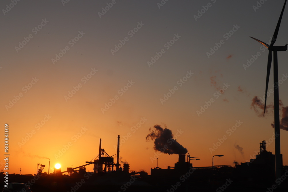 An industrial sunset An industrial sunset