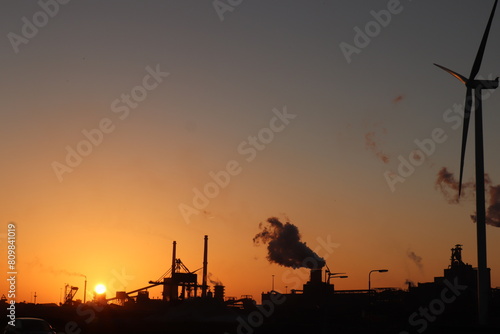 An industrial sunset photo