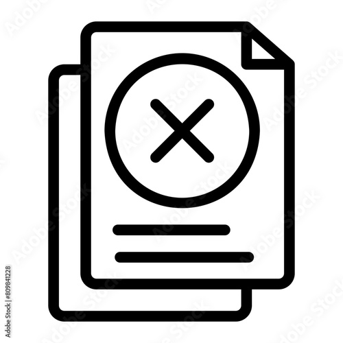 rejected line icon