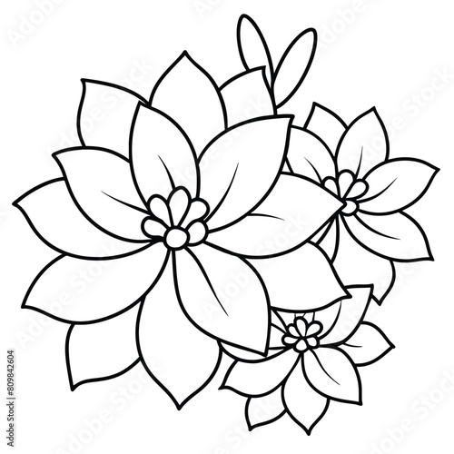 Hand drawn Doodle flowers. Vector illustration design