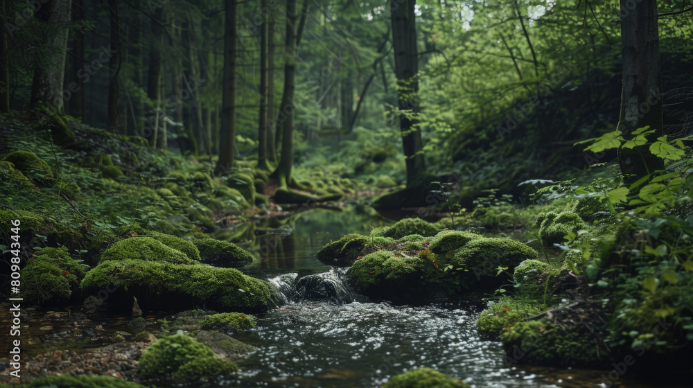 Naklejka premium Relaxing nature impression