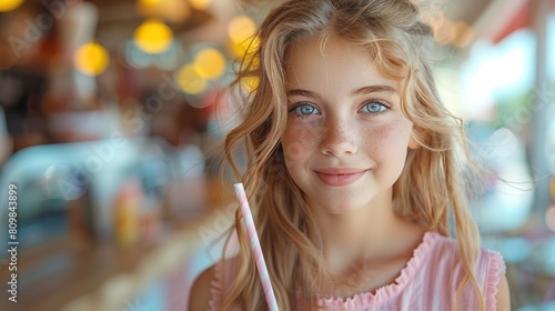 Wallpaper Mural portrait of a girl with lemonade  Torontodigital.ca