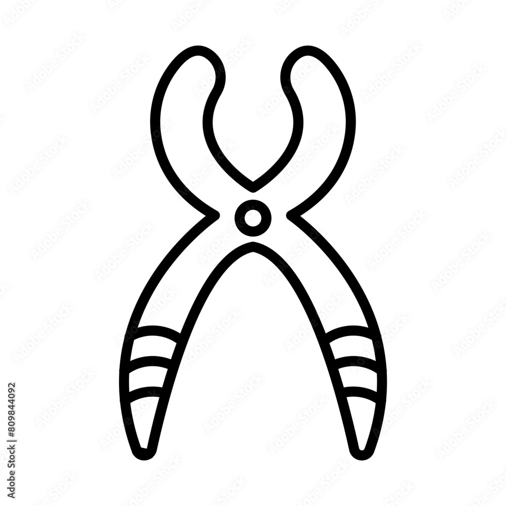Forceps line icon Forceps line icon