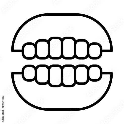 Denture line icon