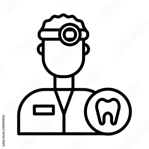 Dentist line icon