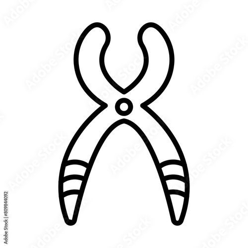 Forceps line icon