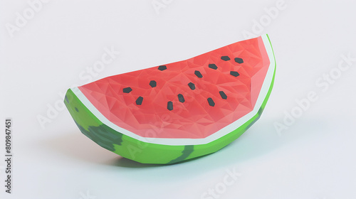 Slice of fresh watermelon fruit