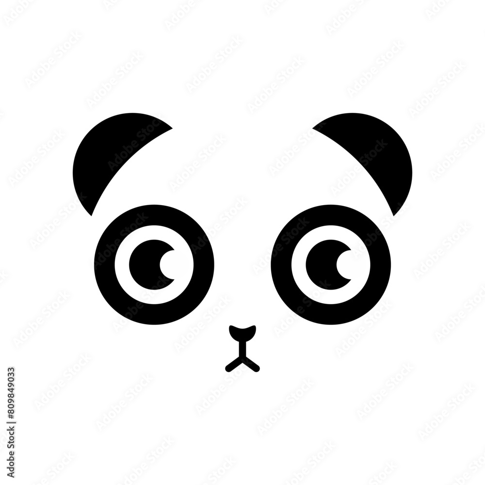 black and white panda logo black and white panda logo