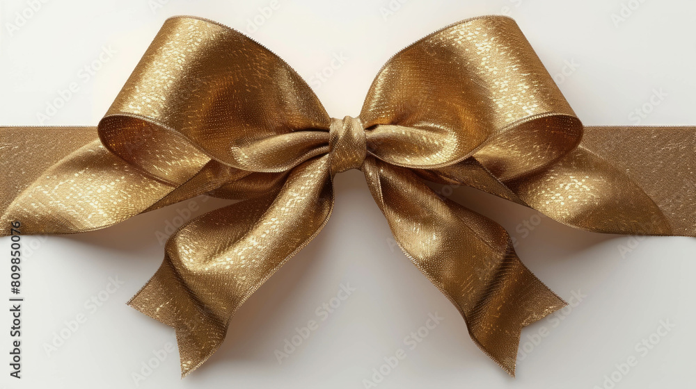 Simple yet luxurious gold ribbon captured in high resolution. Top-down ...