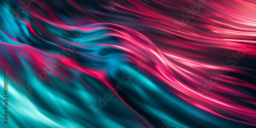 Vibrant Aqua and Magenta Waves Abstract Background