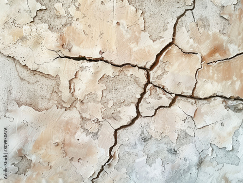 Cracks on the wall at the house or residence