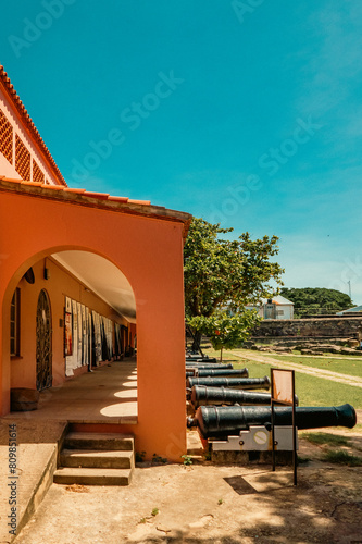 Ancient canons on the ruins of Fort Jesus - An ancient fortification in the Coastal town of Mombasa, Kenya