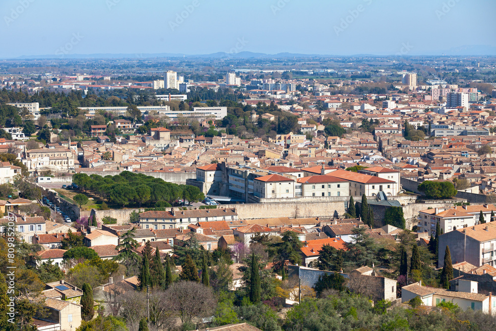 Aerial view of the Fort Vauban in Nîmes