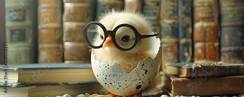 Curious Chick with Oversize...