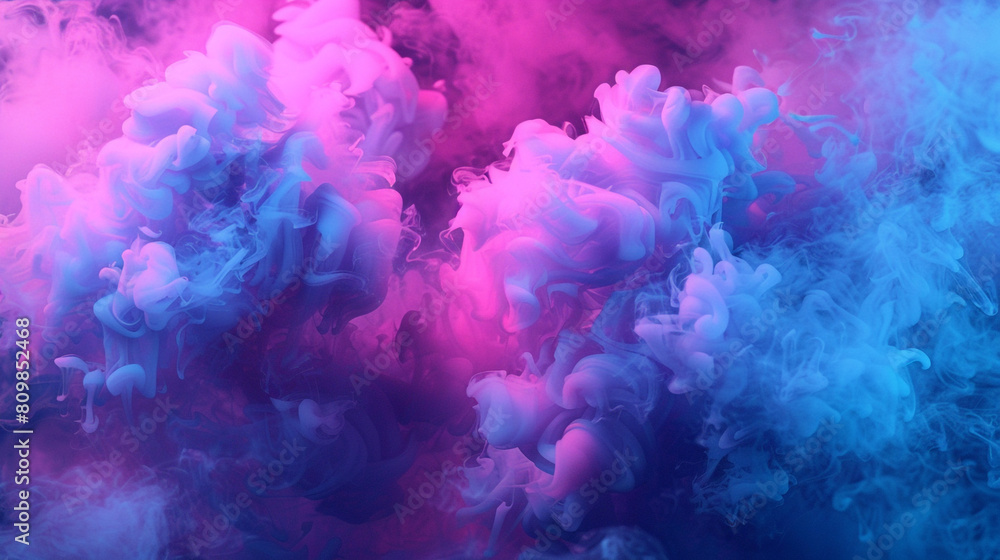 Vibrant puffs of smoke in magenta and cyan, creating a pop art effect that's both retro and modern. Vibrant puffs of smoke in magenta and cyan, creating a pop art effect that's both retro and modern.