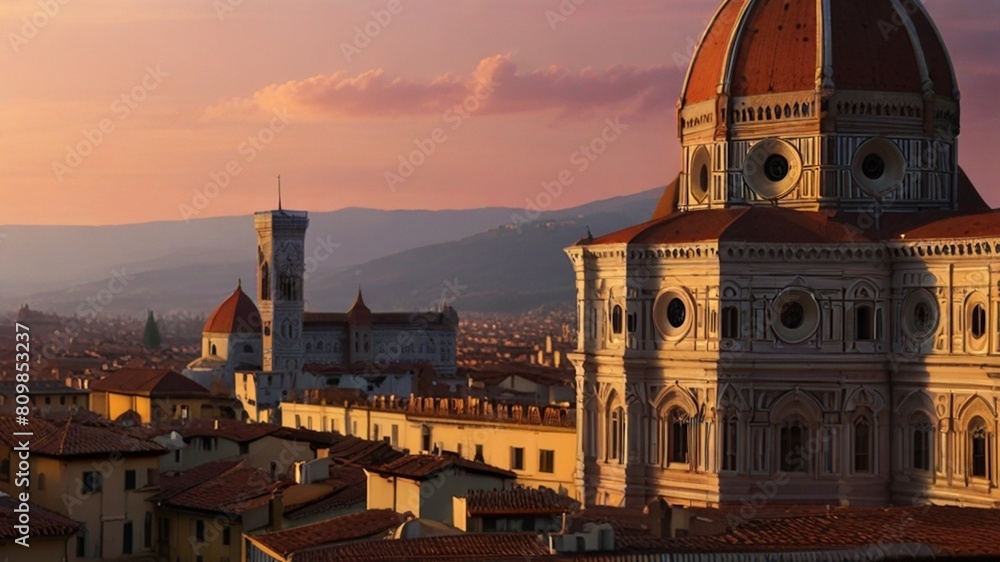 Fototapeta premium Sunset in Italy