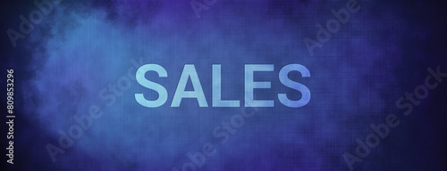 Sales isolated on fabric blue banner background abstract