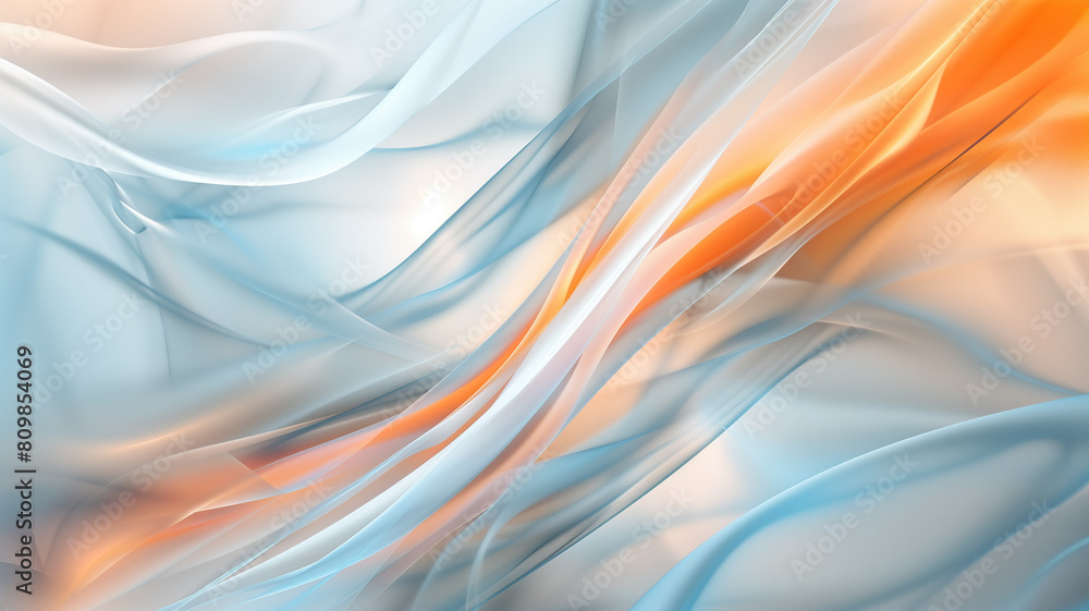 Fototapeta premium A symphony of colors unfolds across an abstract canvas, where vibrant silk waves intertwine, creating a mesmerizing interplay of light and shadow.