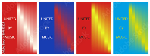 Set 3D vector background. Covers Design. Northern light style backdrop.