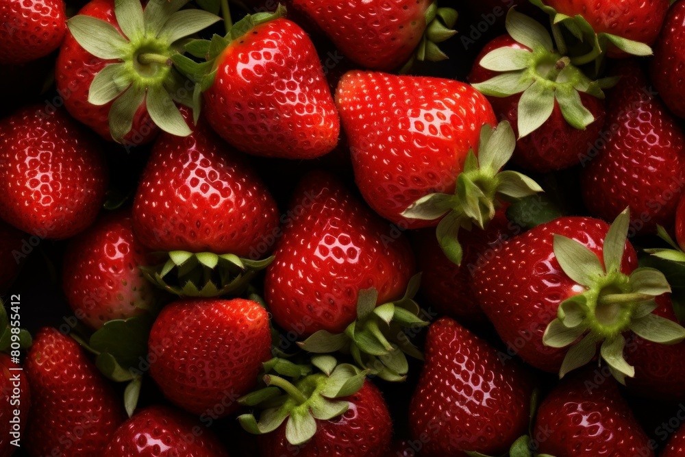 Vibrant Strawberry bush. Summer plant green. Generate Ai Vibrant Strawberry bush. Summer plant green. Generate Ai