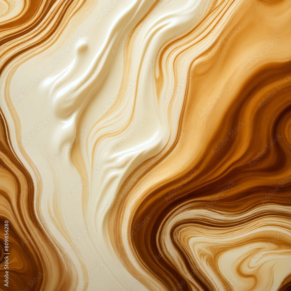 Mesmerising Milk and Coffee Swirls Organic Background Mesmerising Milk and Coffee Swirls Organic Background