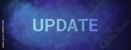 Update isolated on fabric blue banner background abstract