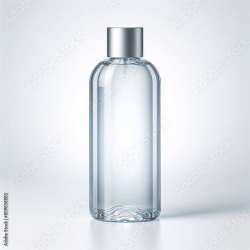 Realistic cosmetic package. Transparent Glass cosmetics bottles, containers. Beauty products. Spray, soap and cream, shampoo vector blanc luxury packaging mockup 