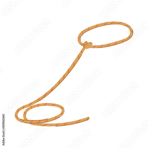 string lasso cartoon. border line, knot circle, icons tie string lasso sign. isolated symbol vector illustration