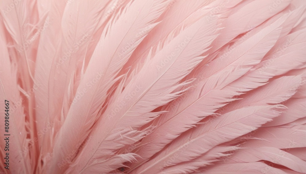 Fototapeta premium Soft pink feathers texture background. Swan Feather