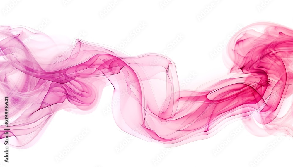 Small Pink Smoke Isolated on White Background Small Pink Smoke Isolated on White Background