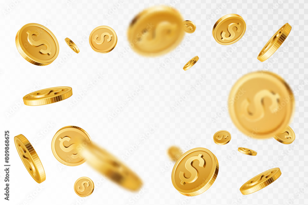 Fotografia Golden coins explosion