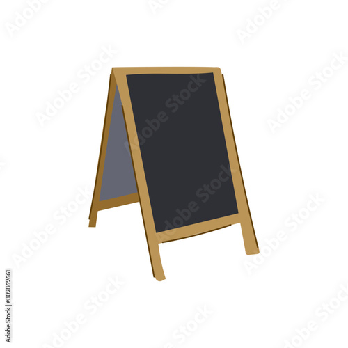 sign outdoor chalkboard cartoon. blackboard menu, cafe frame, street wooden sign outdoor chalkboard sign. isolated symbol vector illustration