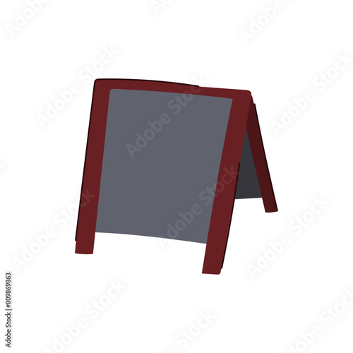 blackboard outdoor chalkboard cartoon. menu cafe, frame street, wooden black blackboard outdoor chalkboard sign. isolated symbol vector illustration