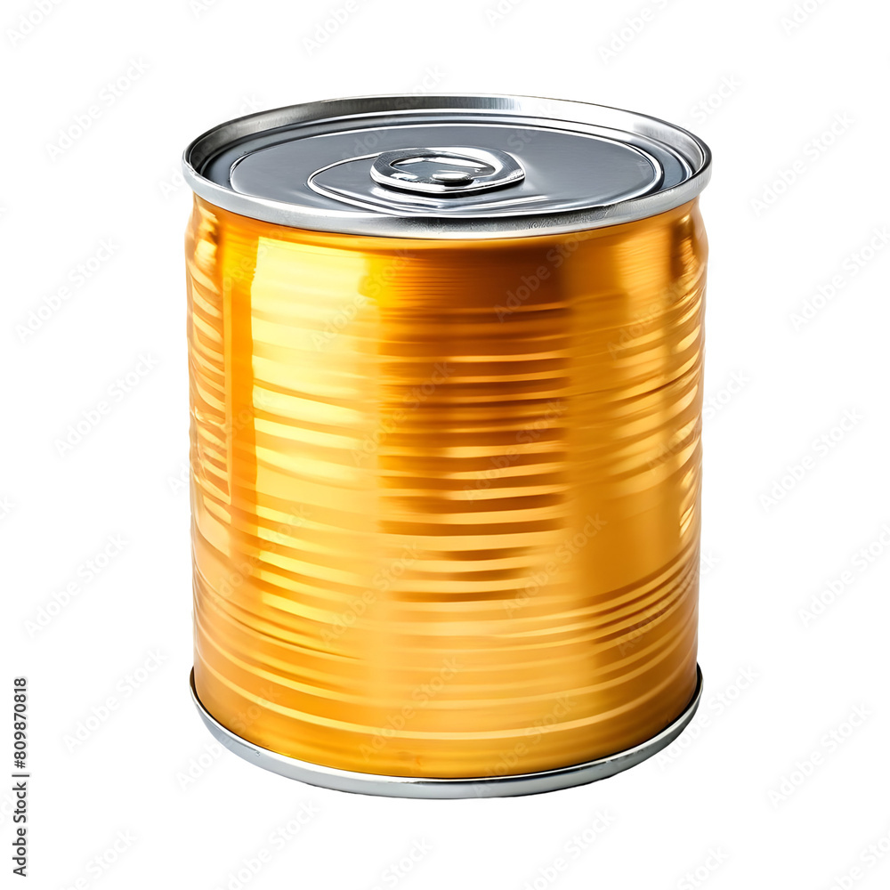 Canned food, tin can isolated on transparent background generative ai, cut out, or clipping path. Canned food, tin can isolated on transparent background generative ai, cut out, or clipping path.