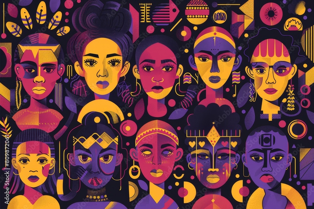 Minimalist Diversity Theme with Cultural Motifs
Minimalist Diversity Theme with Cultural Motifs