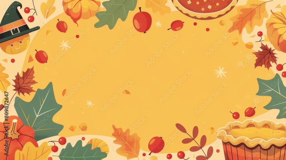 Minimalist Thanksgiving Theme with Pilgrim Hat Pattern
Minimalist Thanksgiving Theme with Pilgrim Hat Pattern