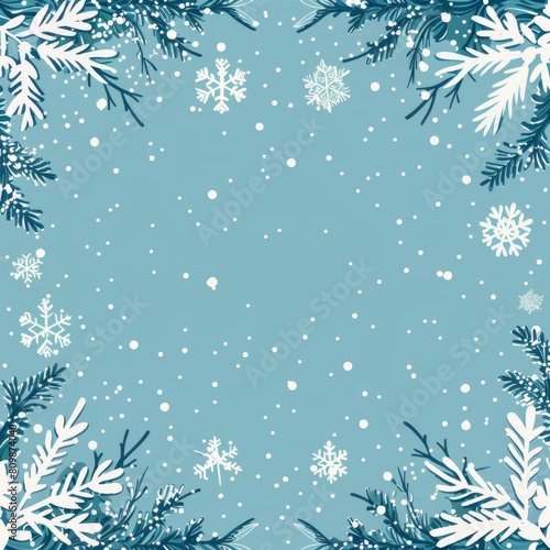 Minimalist Christmas Theme with Winter Pattern