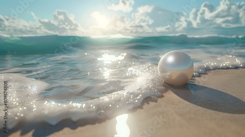 Beautiful romantic pearl abstract graphic poster web page PPT background