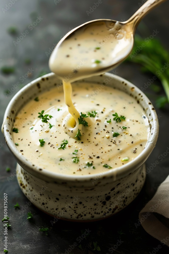 Dive into the luxurious essence of béarnaise sauce, its creamy richness and savory aroma alluring Dive into the luxurious essence of béarnaise sauce, its creamy richness and savory aroma alluring