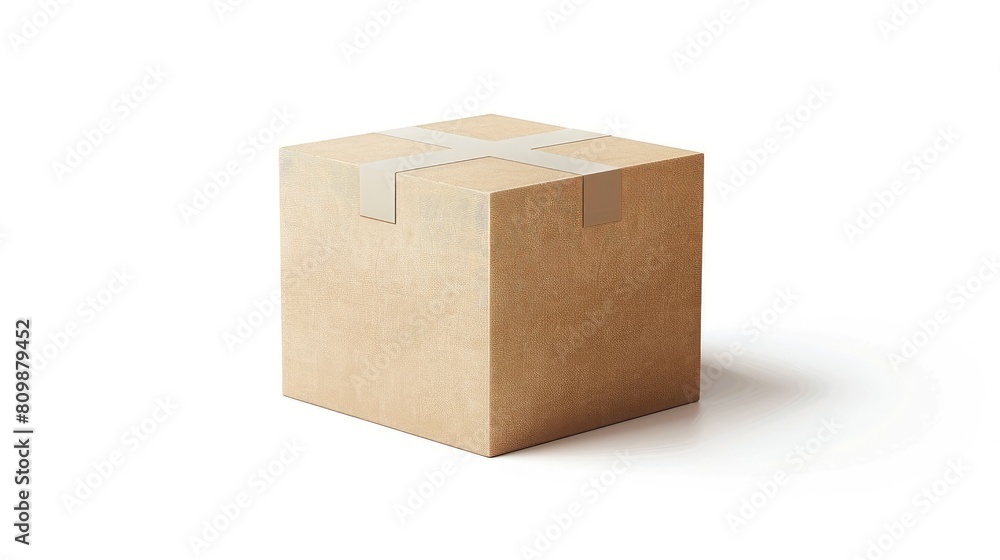 cardboard box isolated on white background realistic cardboard box isolated on white background realistic