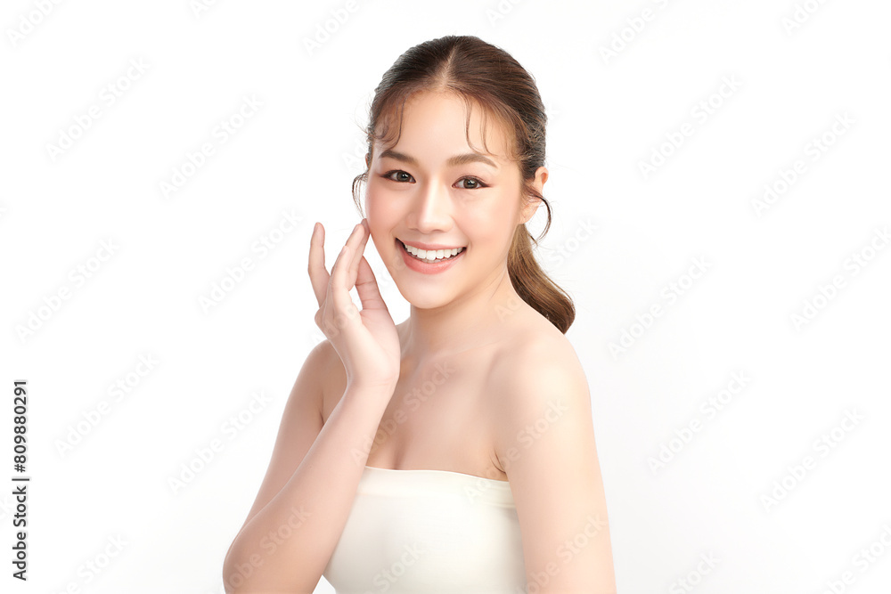 Beautiful young asian woman with clean fresh skin on white background, Face care, Facial treatment, Cosmetology, beauty and spa, Asian women portrait. Beautiful young asian woman with clean fresh skin on white background, Face care, Facial treatment, Cosmetology, beauty and spa, Asian women portrait.