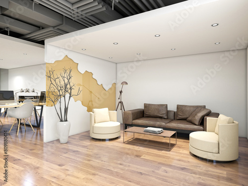 3d render of office interior