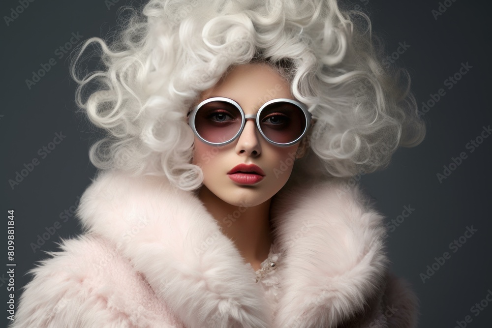 Glamorous Stylish fashion model sunglasses banner. Luxury city. Generate Ai Glamorous Stylish fashion model sunglasses banner. Luxury city. Generate Ai