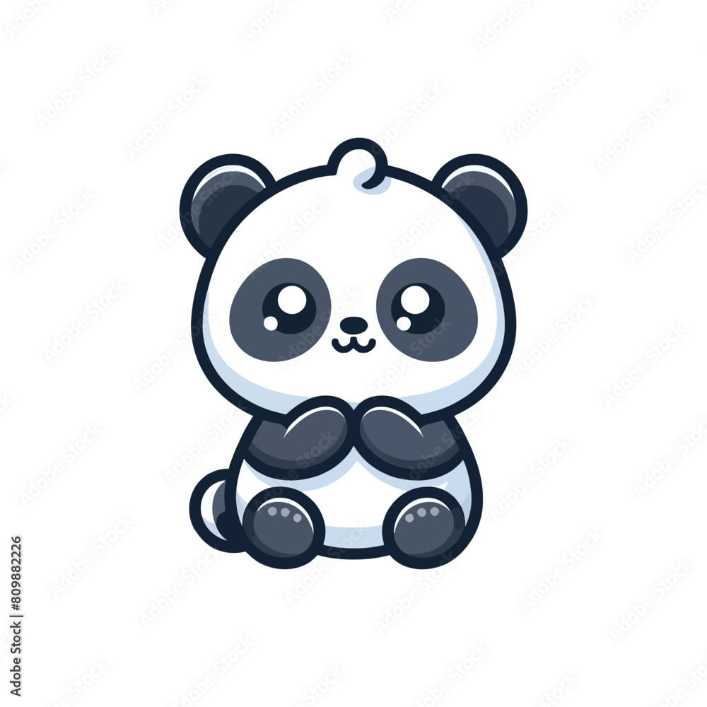 Naklejka premium Vector panda isolated illustration