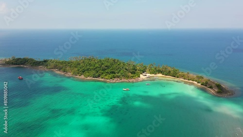 Wallpaper Mural Aerial view of a small secluded tropical island in Thailand Torontodigital.ca