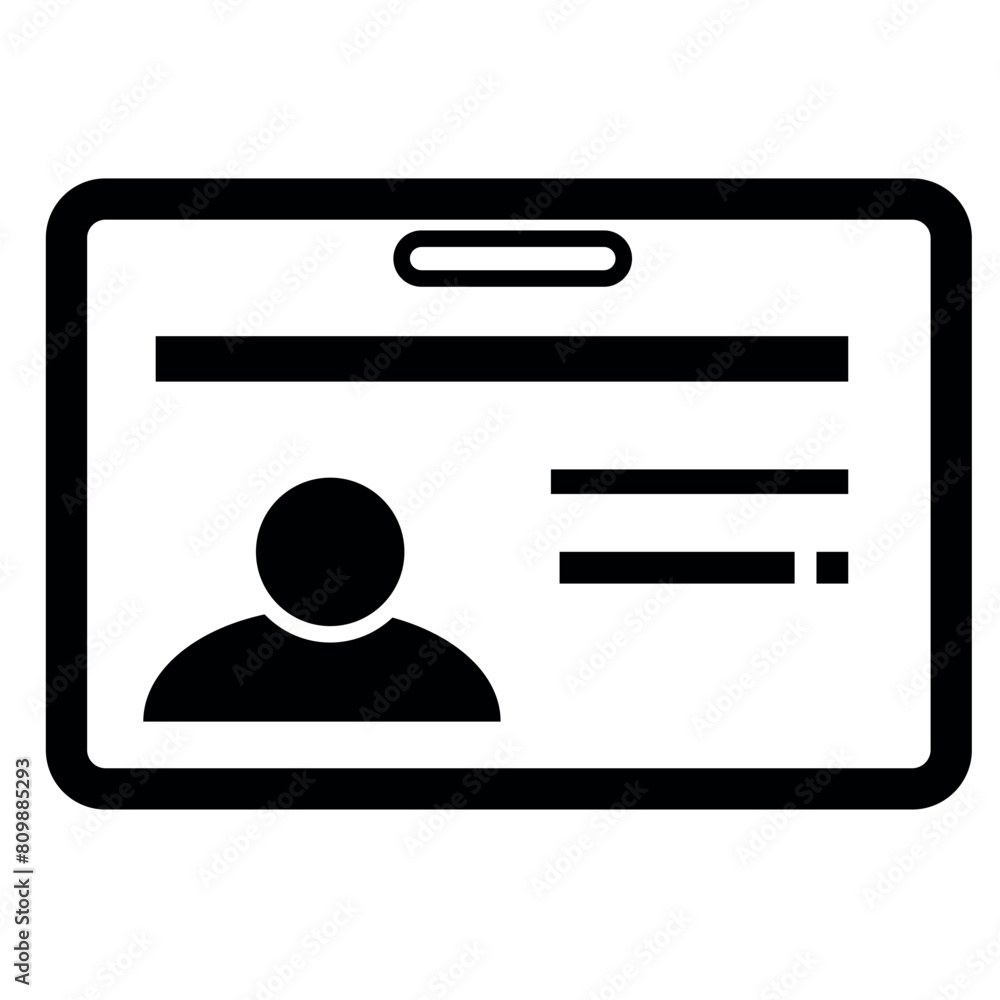 id or member card, simple vector at white background id or member card, simple vector at white background
