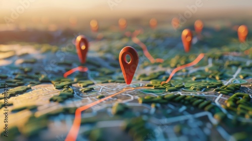 Simple 3D map marker on the map