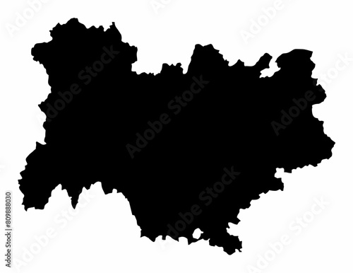 Auvergne-Rhone-Alpes silhouette map