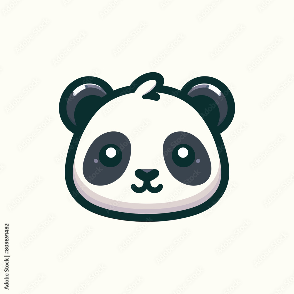 Vector panda isolated flat illustration Vector panda isolated flat illustration