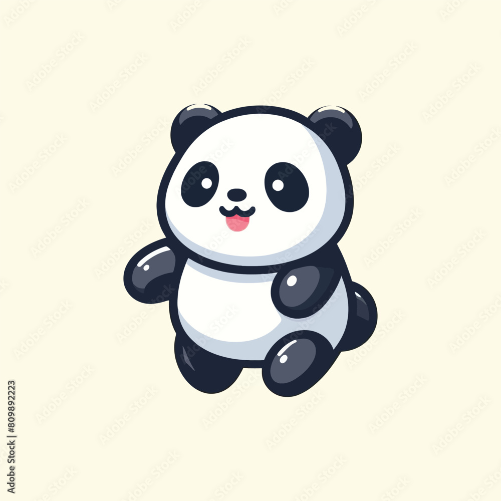 Vector panda isolated flat illustration Vector panda isolated flat illustration